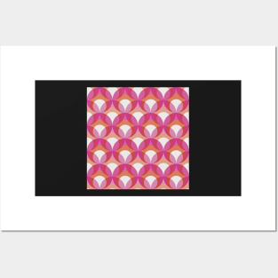 Mod Circles Pink and Orange Posters and Art